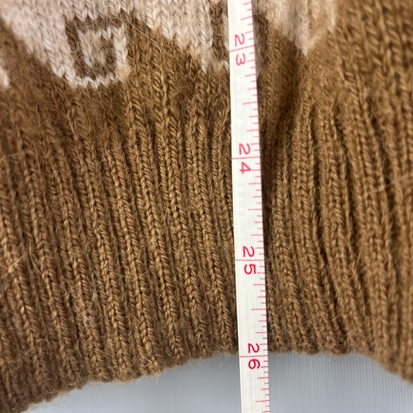 THE ALPACA CONNECTION LG/XL 100% ALPACA CARDIGAN,NORDIC PATTERN HANDMADE IN PERU - Picture 5 of 11